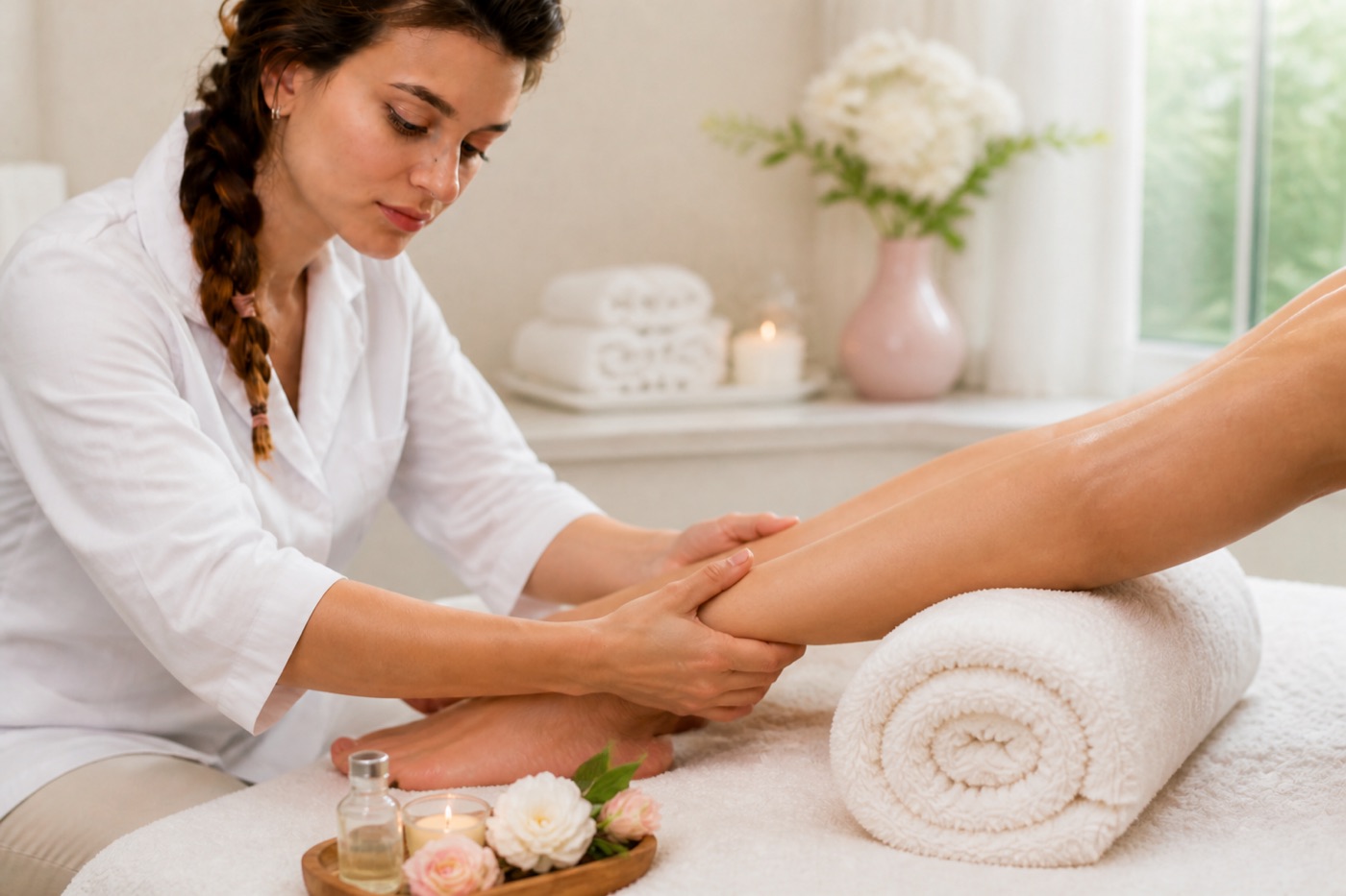 Drainage lymphatique des jambes a domicile