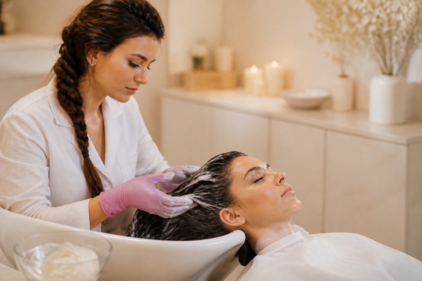 Soins cheveux a domicile
